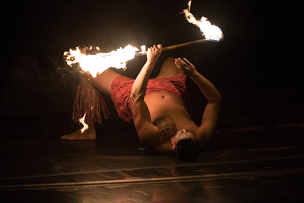 Naenoa George from Cirque du Soleil performs at inaugural HELP gala Sept 12 2016 Tom Donoghue 2