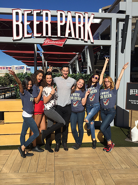 Daniel Maguire with Beer Park staff