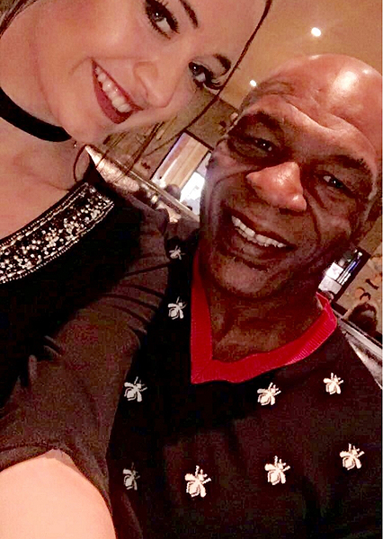 Mike Tyson at The Palm Restaurant of Las Vegas with Hostess Heather Abbott 11.8.16